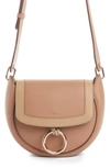 CHLOÉ SMALL ARLENE LEATHER CROSSBODY SADDLE BAG