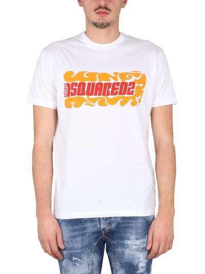 Dsquared2 Logo-print Cotton T-shirt In White