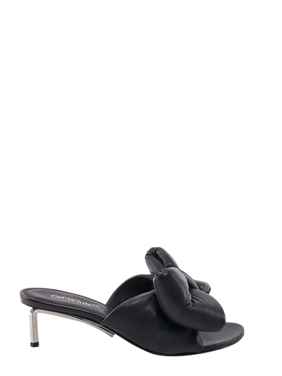 Off-white Allen Padded-bow Leather High-heel Mules In Black
