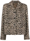 Ermanno Scervino Leopard-print Single-breasted Blazer In Brown
