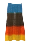 Etro Cable-knit Midi Skirt In Multi
