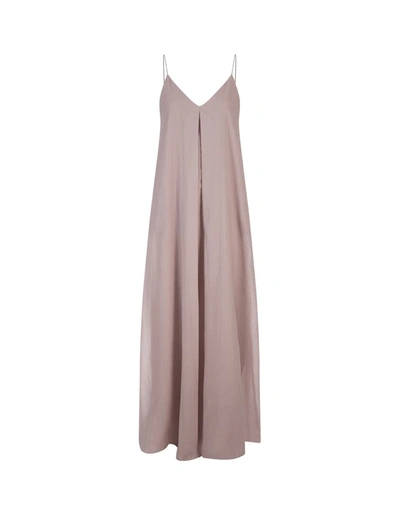 Fabiana Filippi Pleat-detailing Cotton Maxi Dress In Rosa