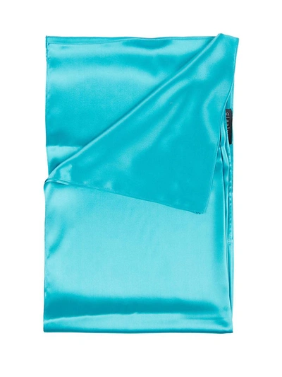 Gianluca Capannolo Olga Satin-finish Scarf In Turquoise