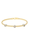 Meshmerise Diamond Bangle Bracelet In Yellow
