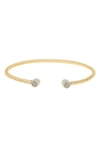Meshmerise Diamond Bangle Bracelet In Yellow