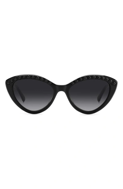 Kate Spade Junigspear 55mm Gradient Cat Eye Sunglasses In Black