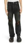 BALENCIAGA DESTROYED RIPPED NONSTRETCH JEANS