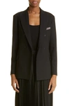 FABIANA FILIPPI BEAD DETAIL DOUBLE BREASTED BLAZER