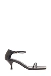 TOTÊME BLACK SQUARED SANDALS IN LEATHER WOMAN