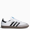 Adidas Originals Low-top Sneakers With Contrast Stripes And Suede Accents In White