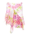 Versace Woman Mini Skirt Pink Size 6 Silk In Multicolour