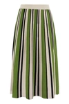 Weekend Max Mara Editta - Pleated Skirt In Stretch Yarn In Green