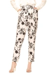 Alexia Admor Zayna Belted Cigarette Pants In Oat Floral