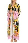 Saachi Citrus Motif Maxi Topper In Black