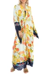 Shop Saachi Citrus Motif Maxi Topper In Aqua