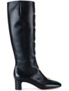 VALENTINO GARAVANI BLACK LEATHER EYELET 55 BOOTS,NW1S0C85DLR12107073