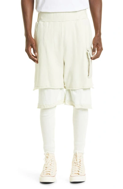 Undercover Layered Cotton Trousers In Ivory