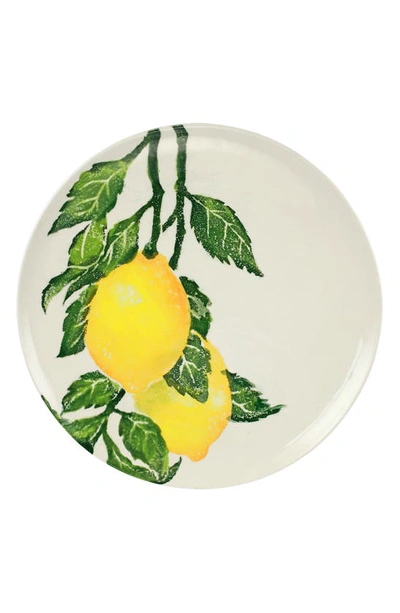 Vietri Limoni Earthenware Clay Dinner Plate In Yellow
