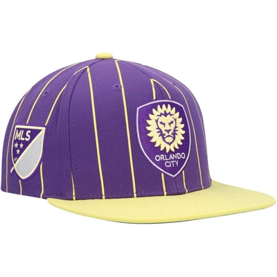 Mitchell & Ness Men's  Purple Orlando City Sc Team Pin Snapback Hat