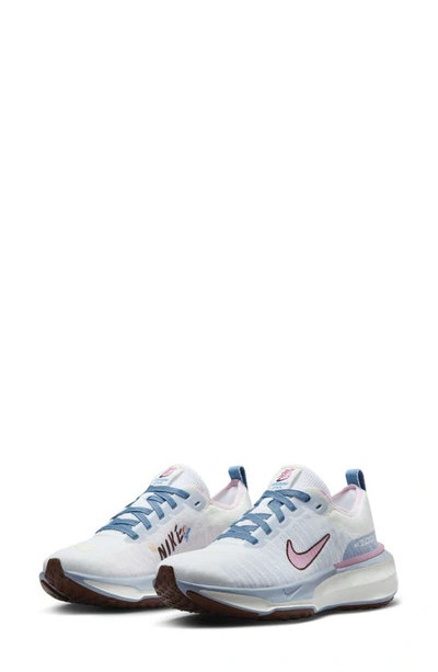 Nike Zoomx Invincible Run 3 Running Shoe In Sail/ Soft Pink/ Sail/ Blue