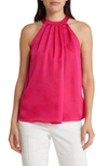 Ted Baker Womens Brt-pink Corrali Pleated Halter-neck Satin Top