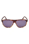 TOM FORD PRESCOTT 60MM SQUARE SUNGLASSES