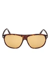 TOM FORD PRESCOTT 60MM SQUARE SUNGLASSES