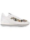 LE SILLA crystal flower trainers,RUBBER100%