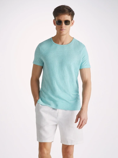 Derek Rose Men's T-shirt Jordan Linen Soft Aqua