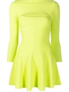Dsquared2 Cut-out Flared Mini Dress In Giallo