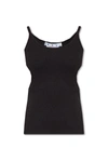 Off-white Ribbed Stretch Cotton Meteor Tank Top In Black