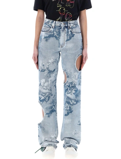 Off-white Sky Meteor Cool Baggy Jeans In Light Blue