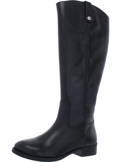 Inc Fawne Womens Leather Wide Calf Riding Boots In Black