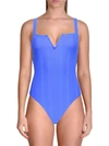 L*SPACE CHA CHA WOMENS CUT-OUT RIBBED ONE-PIECE SWIMSUIT