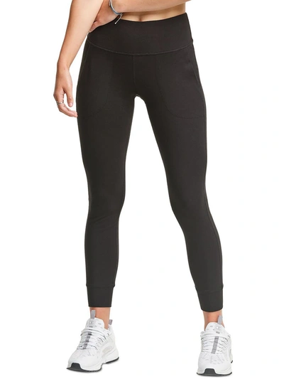 Champion Womens Stretch Mid Rise Leggings In Black