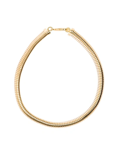 Federica Tosi 'cleo' Necklace With Clasp Fastening In 18k Gold Plated Bronze Woman In Metallic