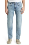 7 For All Mankind Austyn Squiggle Light Grey Clean Slim Leg Jean In Blue