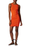 Equipment Andree Pointelle Stitch Sleeveless Sweater Dress In Nasturtium