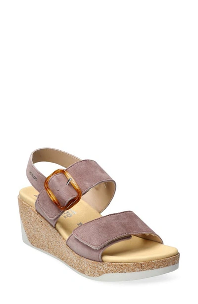 Mephisto Giulia Wedge Sandal In Mauve