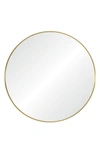 Renwil Parga Round Mirror In Satin Brass