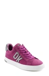 Dkny Abeni Womens Suede Lifestyle Casual And Fashion Sneakers In Berry