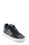Dkny Women's Abeni Lace Up Low Top Sneakers In Black/ Dk Gunmetal
