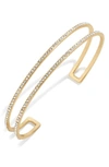 Baublebar Pave Double Cuff Bracelet In Clear