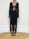 Andrea Adamo Andreādamo Knit Long Cardigan In Black