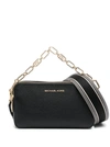 MICHAEL MICHAEL KORS BLACK JET SET CROSSBODY BAG WITH CHAIN IN LEATHER WOMAN