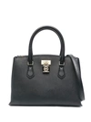 MICHAEL MICHAEL KORS BLACK RUBY TOTE BAG WITH LOCK DETAILING  IN LEATHER WOMAN