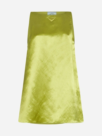 Prada Satin Mini Dress In Default Title
