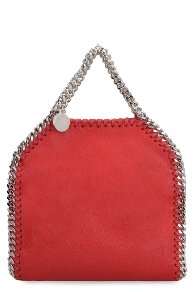 Stella Mccartney Tiny Falabella Shiny Tote Bag In Red
