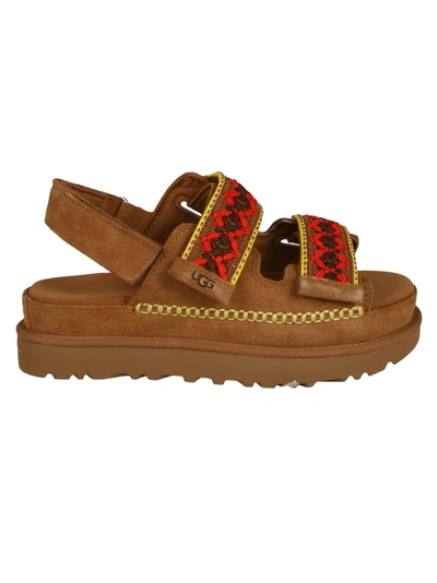 Ugg Goldenstar Heritage Braid Flat Sandals In Nocciola