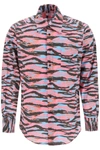 Erl Camouflage Printed Shirt In Multicolor